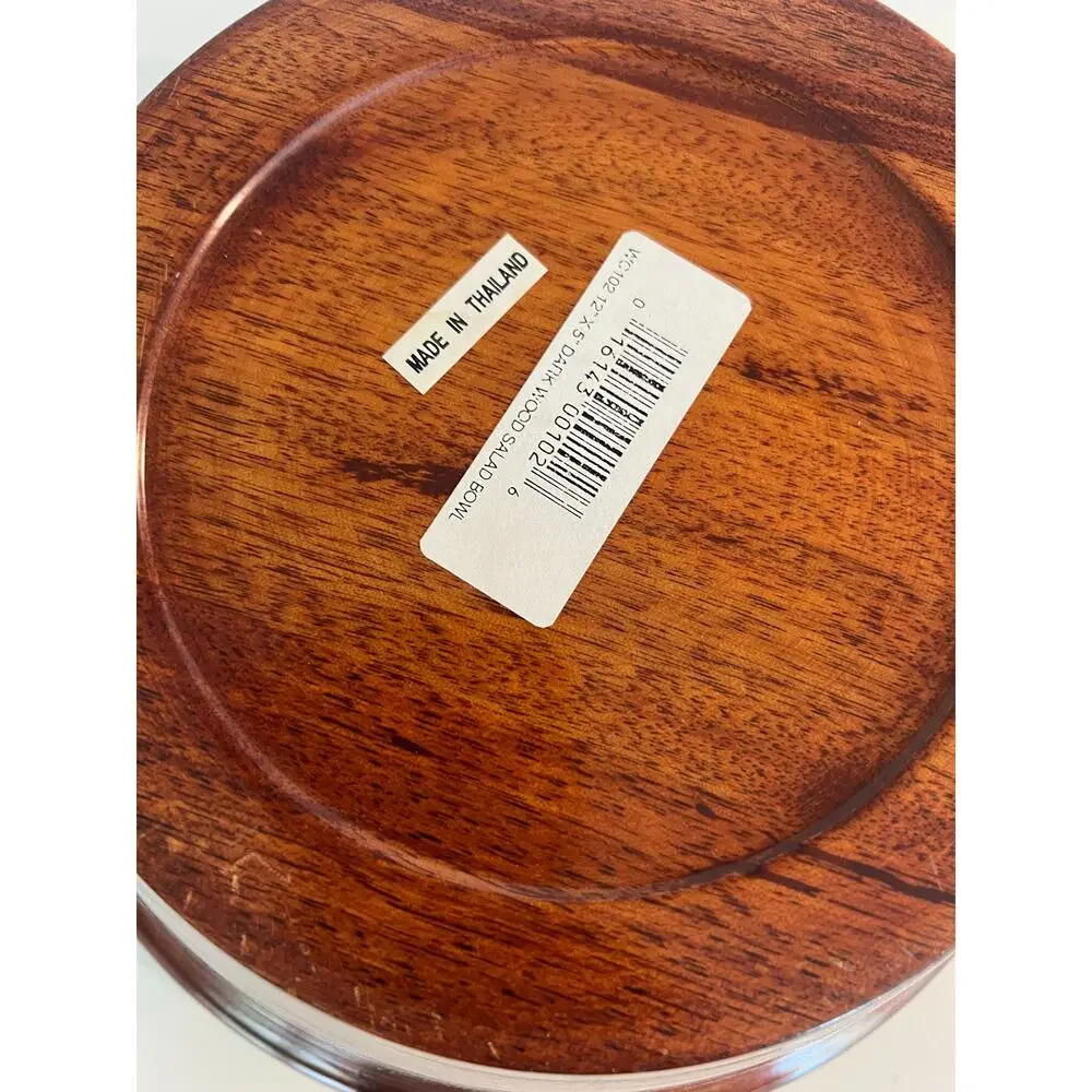 New Dark Wood Salad Bowl JL